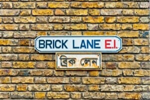 Brick Lane East End of London